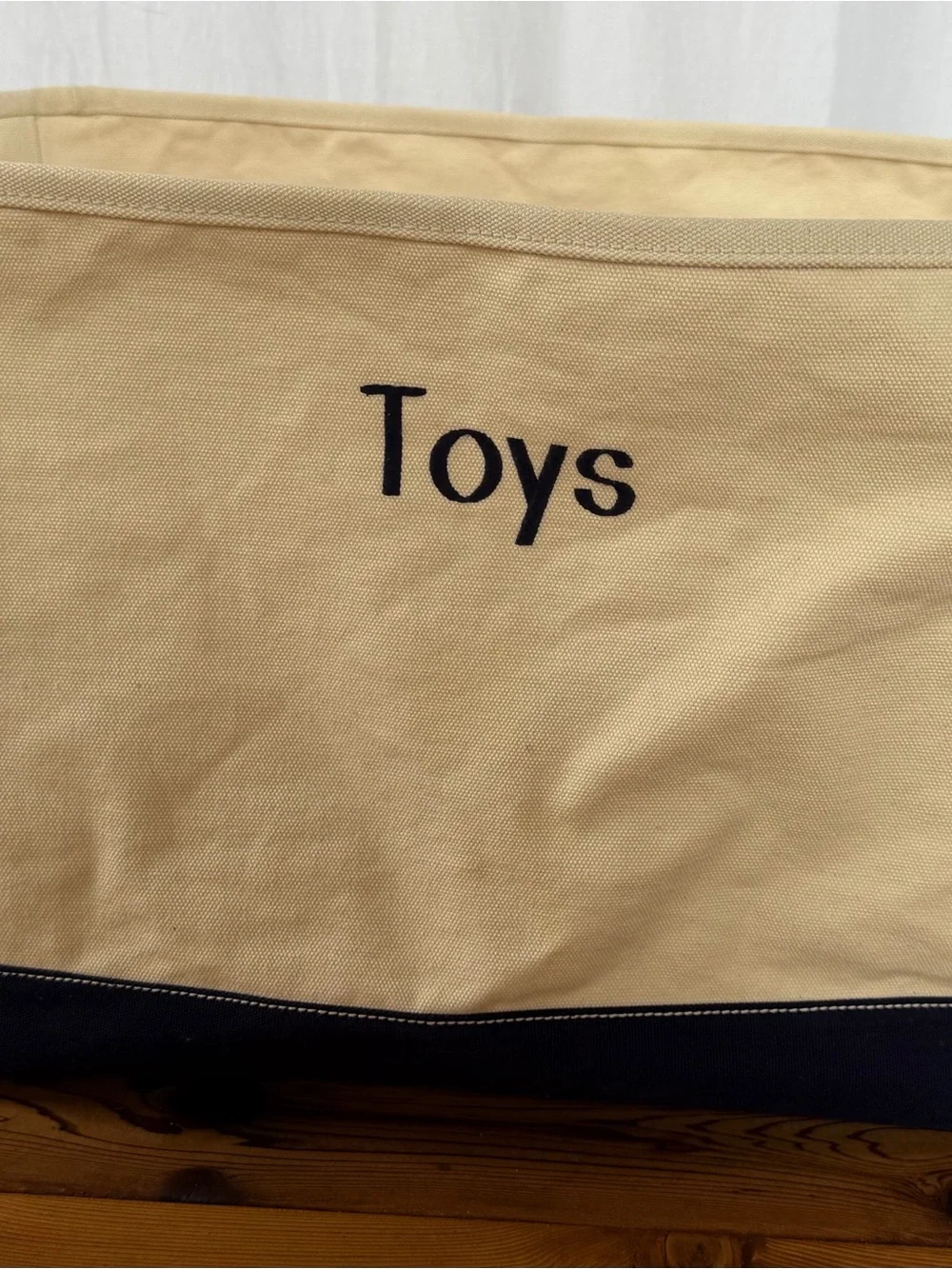 Land’s End Large Canvas Toy Bin / Storage Organizer - 21” x 16” x 14”